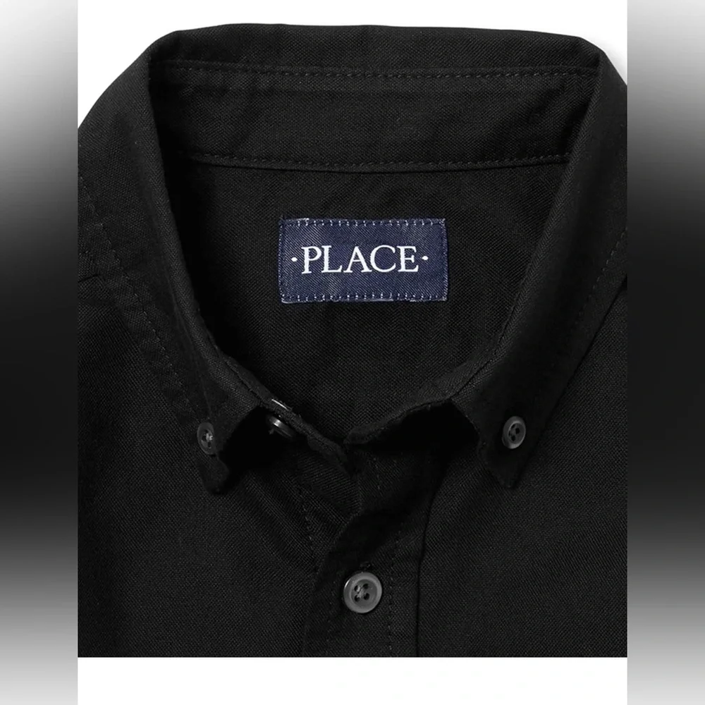 The Children's Place Boys black Oxford Button Down Shirt